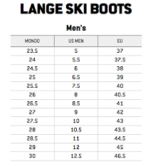 Telemark Ski Boot Size Conversion Chart