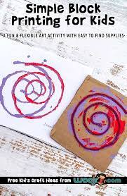Block printing ideas for kids. Simple Block Printing For Kids Woo Jr Kids Activities