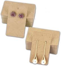 4.8 out of 5 stars. Amazon Com Huaprint Earring Card Holder Earring Cards Brown 200 Pack Jewelry Display Card Blank Kraft Paper Tag Hanging Jewelry Cards For Diy Ear Studs Earring Packaging Arts Crafts Sewing