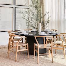Pin By Carolyn Arnold On Dining Room In 2020 Round Dining Room Geometric Chair Dining Table