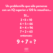 Juegos mentales de logica con respuesta. Tenemos Un Nuevo Desafio Matematico Para Nuestros Babylovers Sabes Ya La Respuesta Comparte Cuando Lo Resuelvas Usando Des Math Genius Math Humor Brain Gym