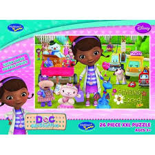 Buy disney doc mcstuffins 7 wood puzzles in wooden storage box (styles will vary): Borrow Doc Mcstuffins 26 Piece Xxl Puzzle