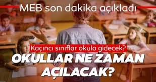 Birçok öğrenciyi ilgilendiren soruya yanıt geldi. Son Dakika Haber Ilkokul Ortaokul Ve Liseler Icin Okullar Ne Zaman Acilacak 21 Eylul Pazartesi Okullar Acilacak Mi Kacinci Siniflar Okula Gidecek Egitim Haberleri