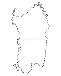 Le sue coste e le sue candide spiagge ne. Mappa Della Sardegna Illustrazione Vettoriale Illustrazione Di Isolato 94070197