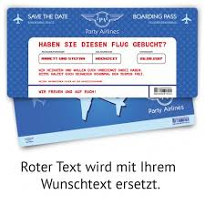 Schicke meine eltern (älter) weg und wollte wissen, ob jemand von euch ne seite kennt, wo man spaßeshalber flugtickets selber ausfüllen kann. Save The Date Karten Zur Hochzeit Flugticket Motiv In Blau Ebay