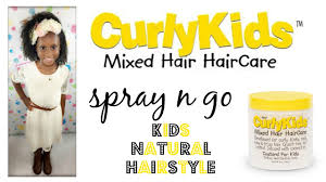Of course we use common sense precautions and avoid getting product into the little ones' eyes, but if you work mixed chicks in to hair (not scalp), mixed chicks helps tame frizzy hair and defines curls. Spray N Go W Curlykids Mixed Kids Hair Care Custard For Kids Kids Natural Hairstyle Iamawog Youtube