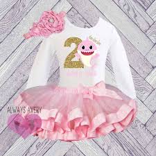 2nd Birthday Birthday Dress For Baby Boy 2 Year Old Shark 2nd Birthday Outfit Toddler Girl 2 Personalized Second Birthday Set Winter Two Year Old Birthday Shirt Tutu Skirt Set Pink Gold 2nd Birthday Outfit 2nd Birthday Party For Girl Girls