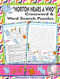 Horton Hears A Who Activities Dr Seuss Crossword Puzzle And Word Searches In 2020 Horton Hears A Who Seuss Activities