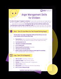 anger management worksheets