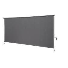 Outdoor shades significantly reduce heat gain and are perfect for patios and porches. Coolaroo Outdoor Crank Roller Shade With 95 Uv Protection 10 Ft X6 Ft Pewter The Home Depot Canada