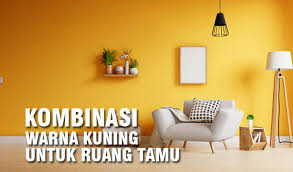 Selain kayu, motif batuan bisa jadi alternatif. 19 Gambar Kombinasi Warna Kuning Untuk Ruang Tamu Yang Bikin Betah