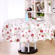 Flannel backed vinyl tablecloth offered in many vivid colors and sizes. Round Vinyl Tablecloth Daisy Peony Pattern Oil Resistant Table Cloth Cover For Home Hotel Walmart Com Walmart Com