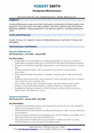 Handyman Resume Samples Qwikresume