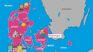 Urlaub in dänemark ist einfach etwas ganz besonderes! Karte Danemark Ostsee