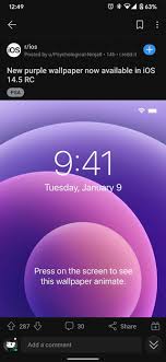 Add beautiful live wallpapers on your lock screen for iphone xs, x and 9. Apple Ios 14 5 Rc Adds A New Purple Live Wallpaper Download Link Inside