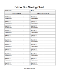 For Safety And Other Purposes This School Bus Seating Chart