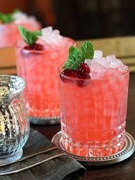 Cranberry Ginger Fizz Gin Fizz Cocktail Holiday Drinks Yummy Drinks