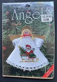 Free counted cross stitch patterns of christmas sleds. Counted Cross Stitch Kit Angel Christmas Ornament 1450 Sleigh New Ebay