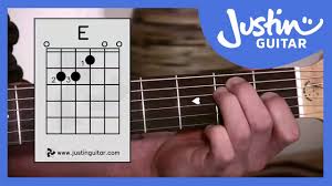 E Chord Easy Third Guitar Chord Beginner Guitar Lessons Stage 1 Justinguitar Bc 113