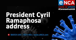 President cyril ramaphosa will address the nation at 20:00 today, monday 11 january 2021, on developments in relation to the country's response ramaphosa's last address was on 28 december, when he announced a return to level 3 lockdown as well as an immediate ban on the sale of alcohol. Watch President Ramaphosa Addresses The Nation Enca