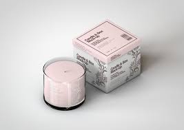 Glass Candle Mock Up With Box Candle Labels Design Candle Labels Glass Candle