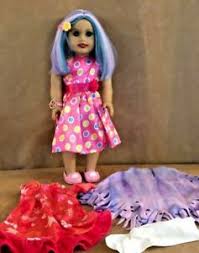 Agsm is a youtube phenomenon where american girl fanatics make films starring their dolls using the animation technique how long do you think it will be before american girl introduces a psy doll? Custom American Girl Doll Dress Lot Purple Rainbow Long Hair Brown Eyes Ooak Lot Ebay