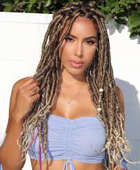 Black And Blonde Crochet Faux Locs Pin On Faux Locs