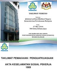 Director perkeso negeri, wilayah persekutuan kuala lumpur, wisma perkeso, no. Taklimat Ppn Sektor Awam Jlkn