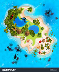 Cartoon Island Drawing Birds Eye View 