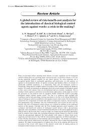 Contact today for more information! Pdf A Global Review Of Risk Benefit Cost Analysis For The Introduction Of Classical Biological Control Agents Against Weeds A Crisis In The Making