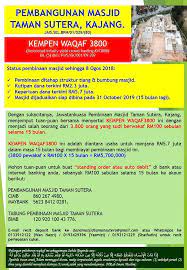 Sutera guest house no.40 jalan sutera 2/5 taman sutera, kajang; Ø§Ù„Ø³Ù„Ø§Ù… Ø¹Ù„ÙŠÙƒÙ… Kempen Wakaf 3800 Kw Kompleks Masjid Taman Sutera Komtas Facebook