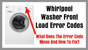 How do i unlock the control on my whirlpool washer? Whirlpool Washer Front Load Error Codes What Does Error Code Mean And How To Fix