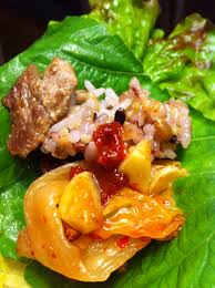 Without green onions it's great. Samgyupsal Guyi Ssamjang ì‚¼ê²¹ì‚´ êµ¬ì´ ìŒˆìž¥ Roasted Pork Belly Lettuce Wrap Gangnam Kitchen