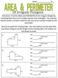This Worksheet Gives Students Extra Practice 8 Shapes Finding Area And Perimeter Of More Complex Shapes T Area And Perimeter Irregular Polygons Finding Area