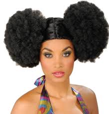 70s Afro Puff Not Real Black Hair Halloween Costumes Afro Puff Costume Wigs