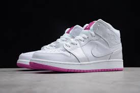 Jordan 1 Mid Se White Black Royal Gs Air Jordan 1 Mid Gs White Fuchsia Blast 555112 100 Air Jordans Jordan 1 Mid Jordan 1
