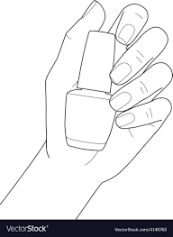 In this video, you will learn how to draw and color cute nailpolish step by step :) if you want to see more of my videos , click here : Female Hand With Manicure Holding Nail Polish Vector Image Download A Free Preview Or High Quality Adobe Illustrator Ai Nail Drawing Hand Outline Nail Logo