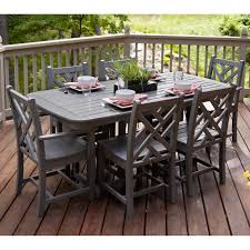 Outdoor Polywood Chippendale Dining Set Seats 6 Patio Furniture In 2020 Patio Dining Set Outdoor Dining Set Polywood Outdoor Furniture