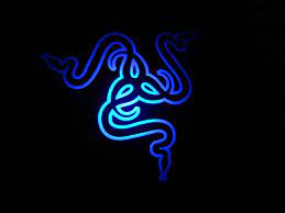 Razer Gaming Wallpaper Gaming Wallpapers Neon Blue Background Black And Blue Wallpaper