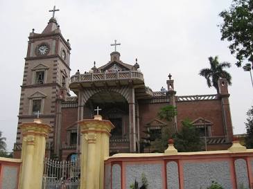 The 16th-century Bandel Church, AI generated