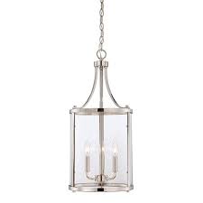 Savoy House Penrose Chrome And Polished Nickel Three Light Foyer Pendant 7 1040 3 109 Bellacor