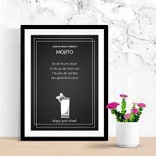 decorez votre cuisine affiche deco collection cocktails cadre posters affiches mojito cuisine coktails decoration rhum cubain mojito cocktails