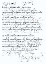 Houston We Have A Problem Luke Combs Guitar Chord Chart Capo 2nd Problem Lyrics Guitar Chord Chart Guitar Chords