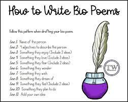 How to write a bio poem. 4 Reasons To Write Bio Poems To Kick Off And Wrap Up Your School Year Teachwriting Org