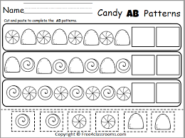 Help your preschooler learn to identify patterns using our preschool patterns printable worksheets. Free Candy Ab Patterns Math Worksheet Free4classrooms