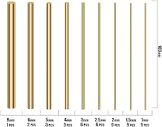 Amazon.com: 48 Pieces Brass Round Rods Kit, 1mm-8mm in Diameter ...