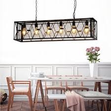 mesh metal cage island lighting
