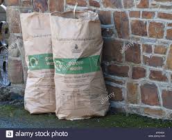Cornwall Council Garden Waste Recycling Collection Paper Bags Uk Stock Photo Alamy
