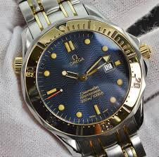 Mens Omega Seamaster Professional 18k Gold Ss 300m Quartz Blue Dial Watch 41mm Property Room