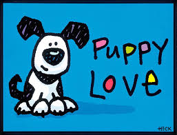 (n) basically, puppy love is a term used to describe what many kids/teenagers/whatever call love, implying that they are incapable of the same. Ed Heck Puppy Love